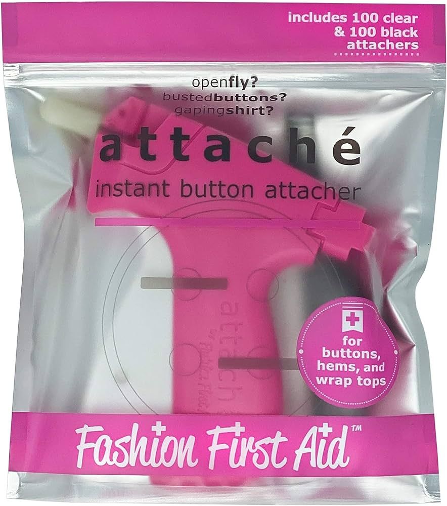 Attaché 2.0: Instant Button Attacher, with 200 Clear & Black Fasteners, no sew Mini Sewing Machi... | Amazon (US)