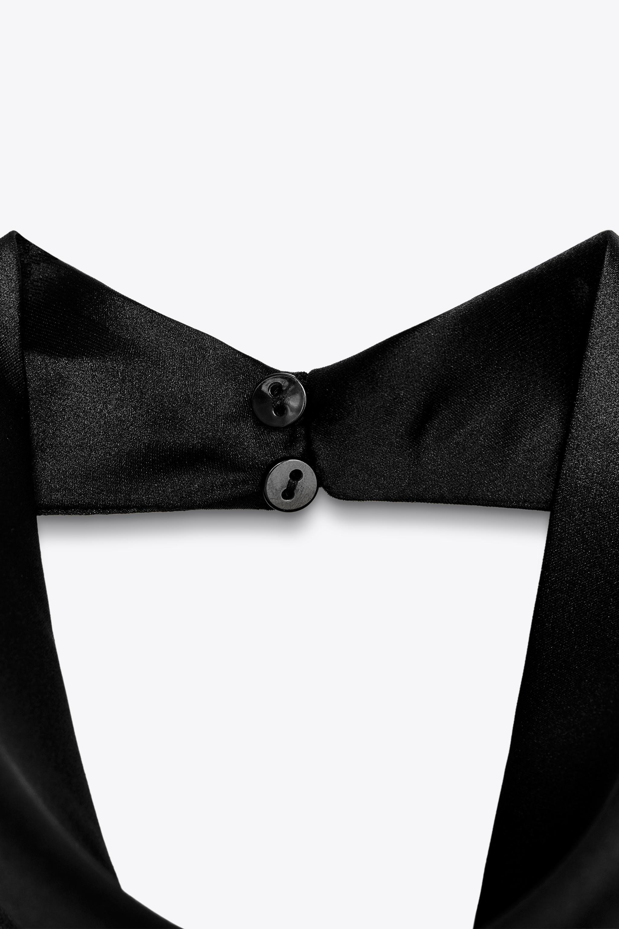 SATIN EFFECT HALTER TOP | Zara US