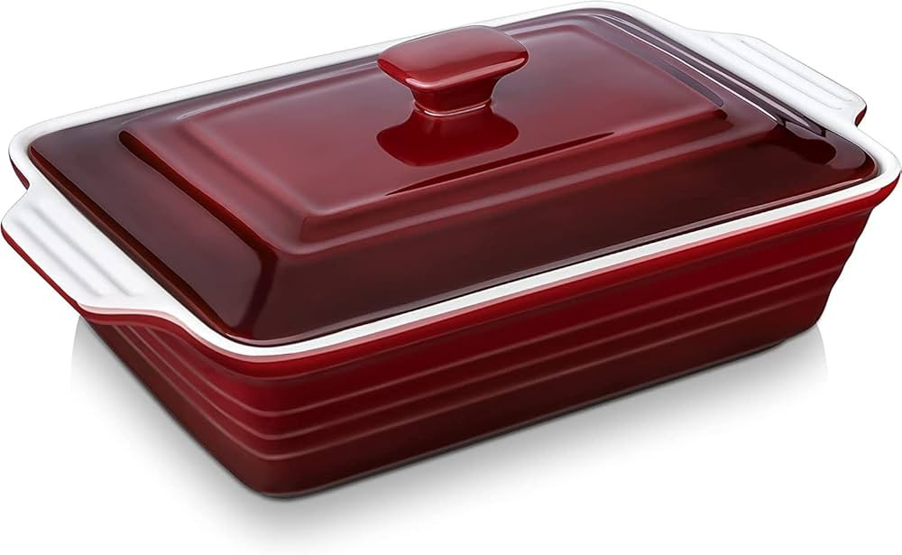 LOVECASA Nonstick Casserole Dish with Lid, 4.5 Quart Lasagna Pan Deep, 9x13 Ceramic Baking Dish f... | Amazon (US)