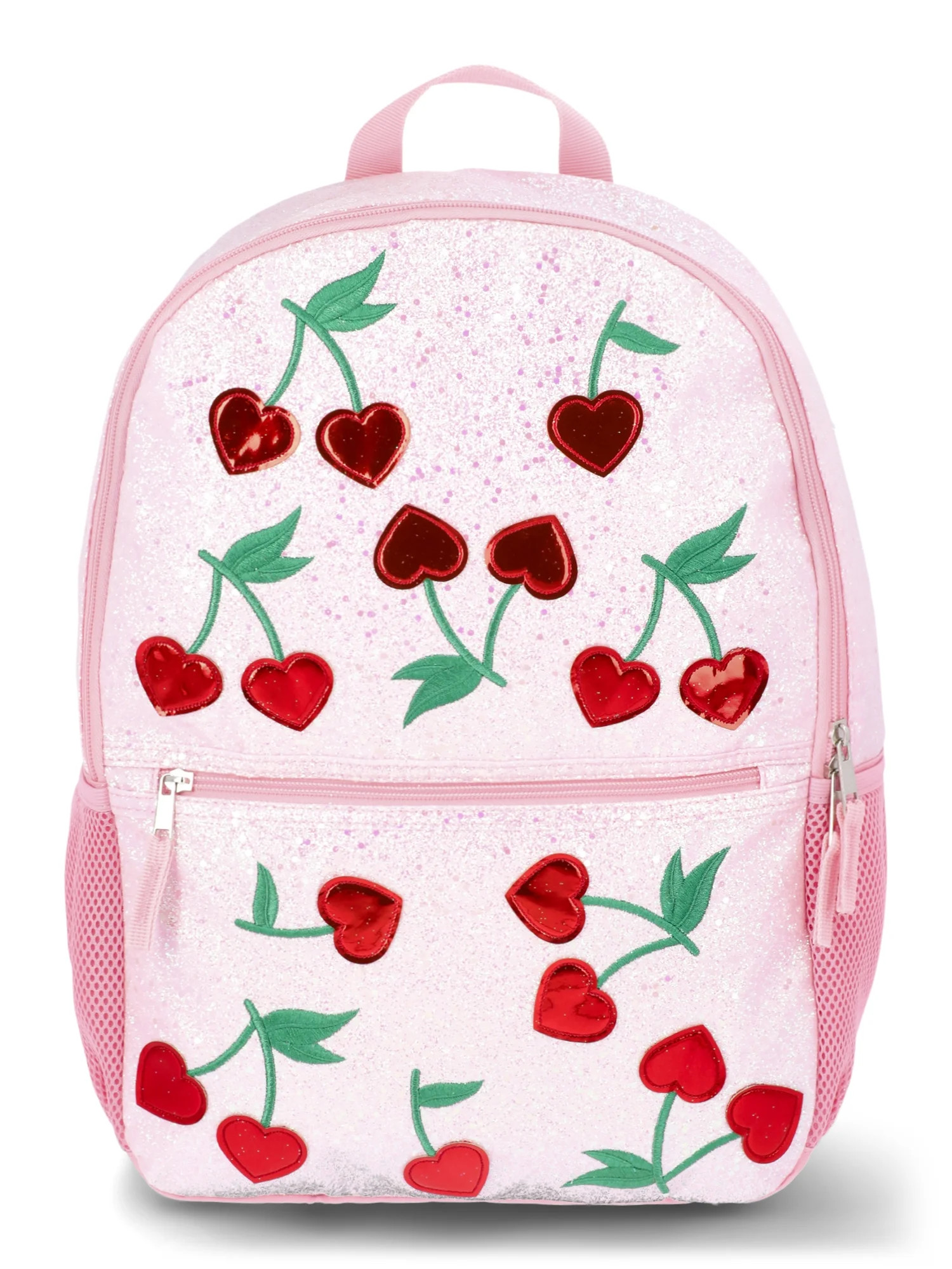Wonder Nation Girls' 17" Cherry Cheers Laptop Backpack, Pink | Walmart (US)