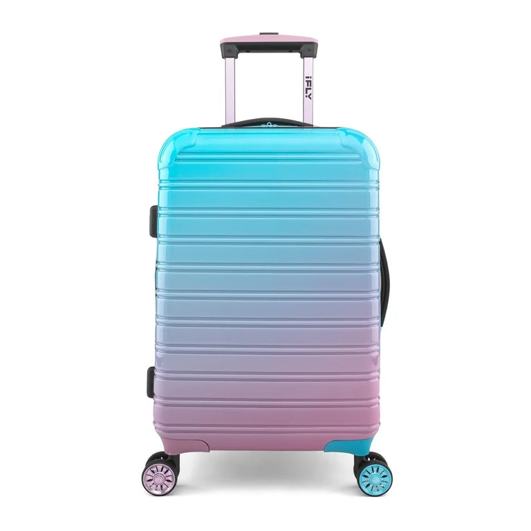 iFLY Hardside Fibertech Luggage 20" Carry-on Luggage, Cotton Candy | Walmart (US)