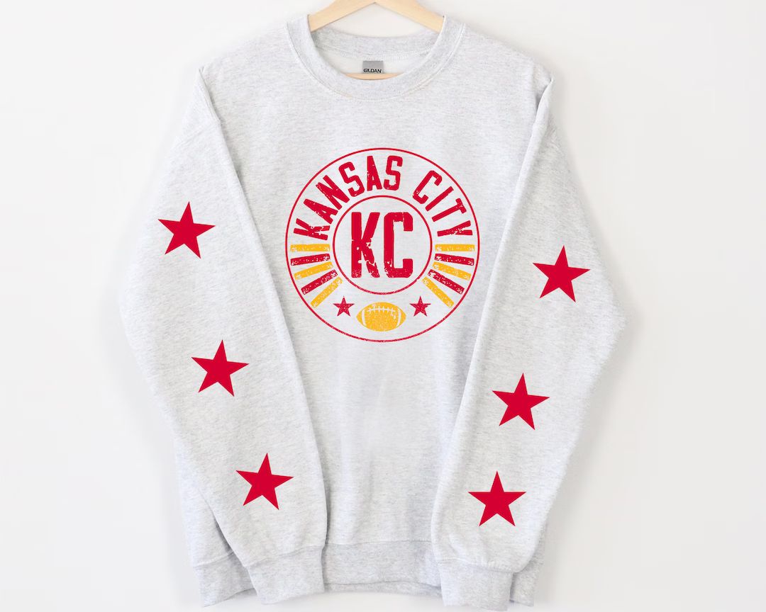 Kansas City Football Stars Crewneck Sweatshirt - Etsy | Etsy (US)