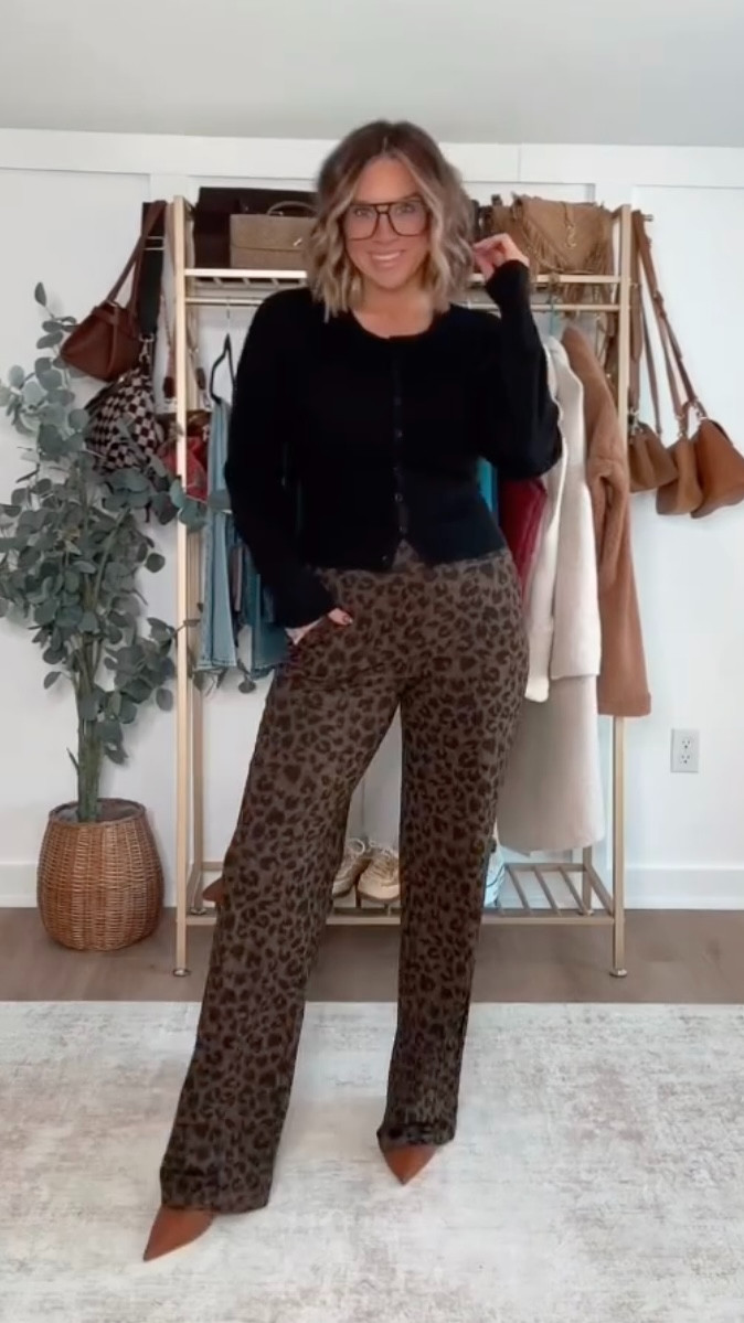 These leopard print pants can go from the office to the weekend, and feel like I'm in pjs!  

 #LTKmomlife #LTKWorkwear #LTKTravel