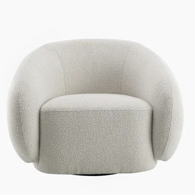 Beige Boucle Chair W/Swivel | Wayfair North America