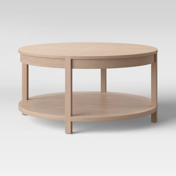 Porto Round Wood Coffee Table Bleached Wood - Project 62™ | Target