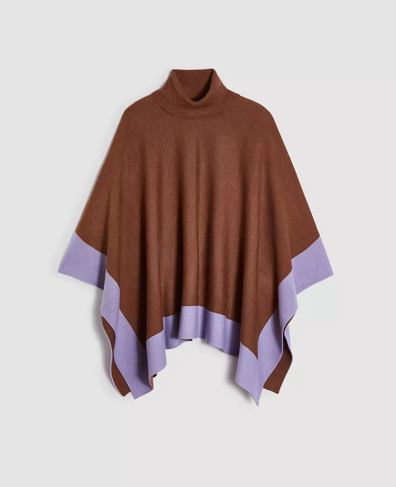 Colorblock Turtleneck Poncho | Ann Taylor | Ann Taylor (US)