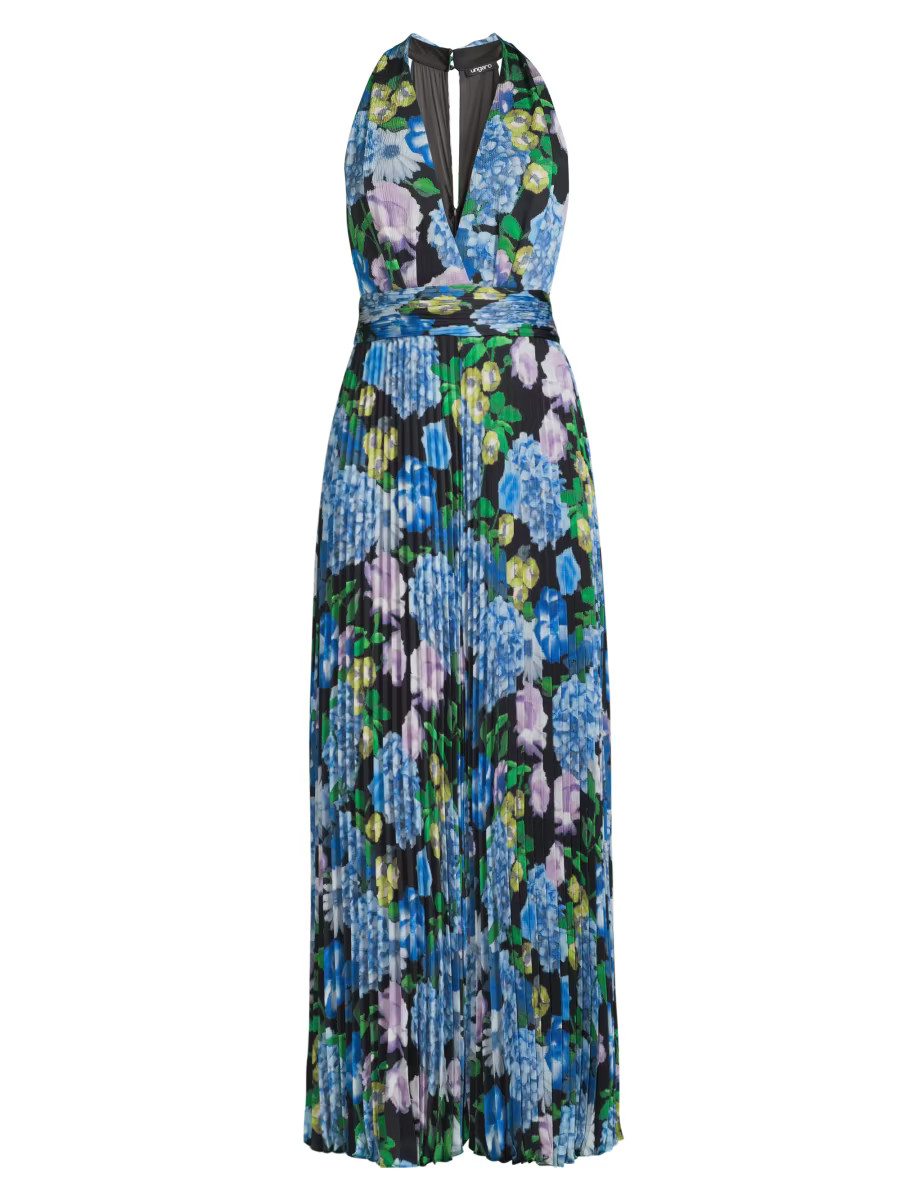 Ungaro Elizabeth Floral Satin Maxi Dress | Saks Fifth Avenue | Saks Fifth Avenue