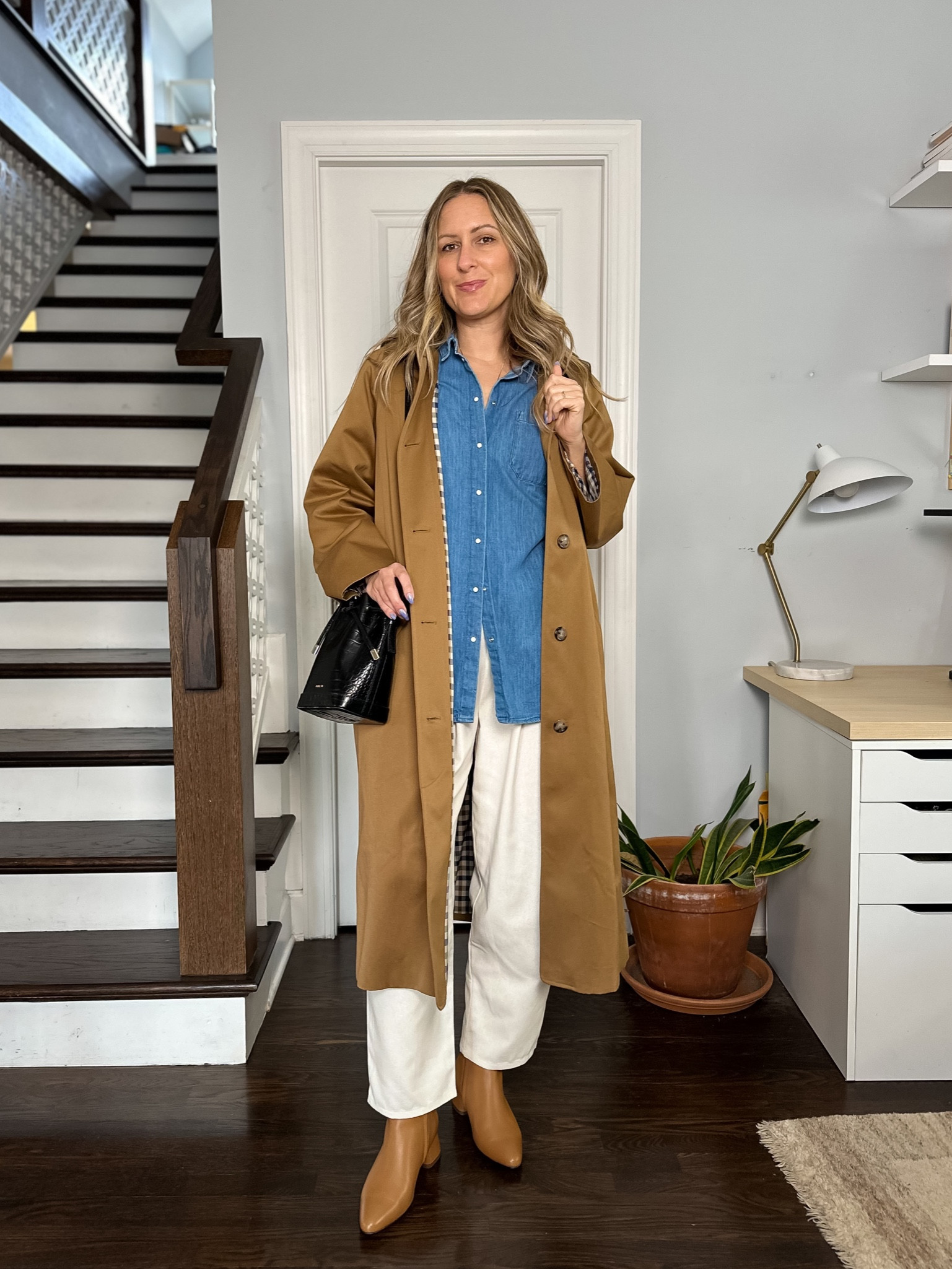 Shirt: tts. Coat: tts. Pant: Lena from Na Nin, size down one. Boots: tts, from Beckett Simonon women  

#LTKshoecrush #LTKstyletip #LTKitbag