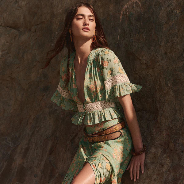 Melody Cropped Blouse | Spell Designs (USA)