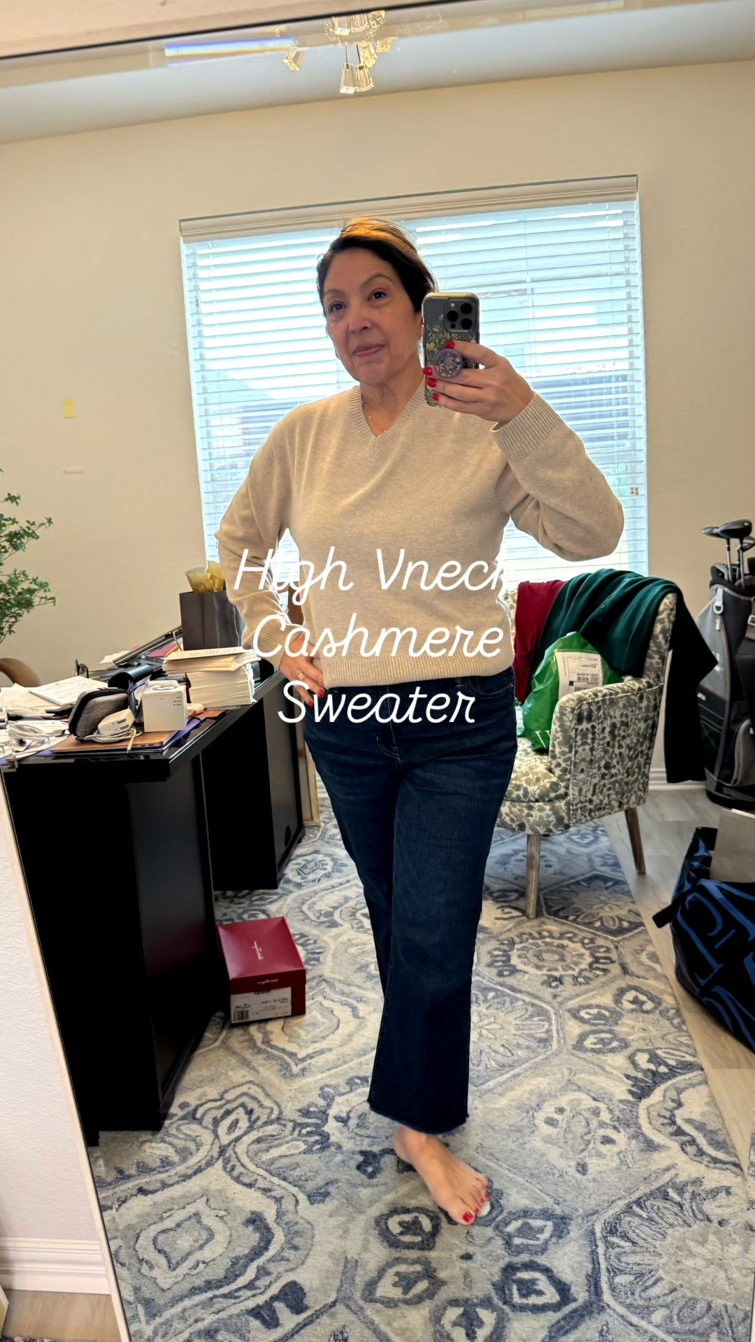 Here is a beautiful cashmere sweater from J.Crew factory. It’s super soft. I love the color. I’m not sure about the high neck, but it’s such a beautiful and soft sweater. I am second-guessing myself.

#LTKSeasonal #LTKootd #LTKSaleAlert