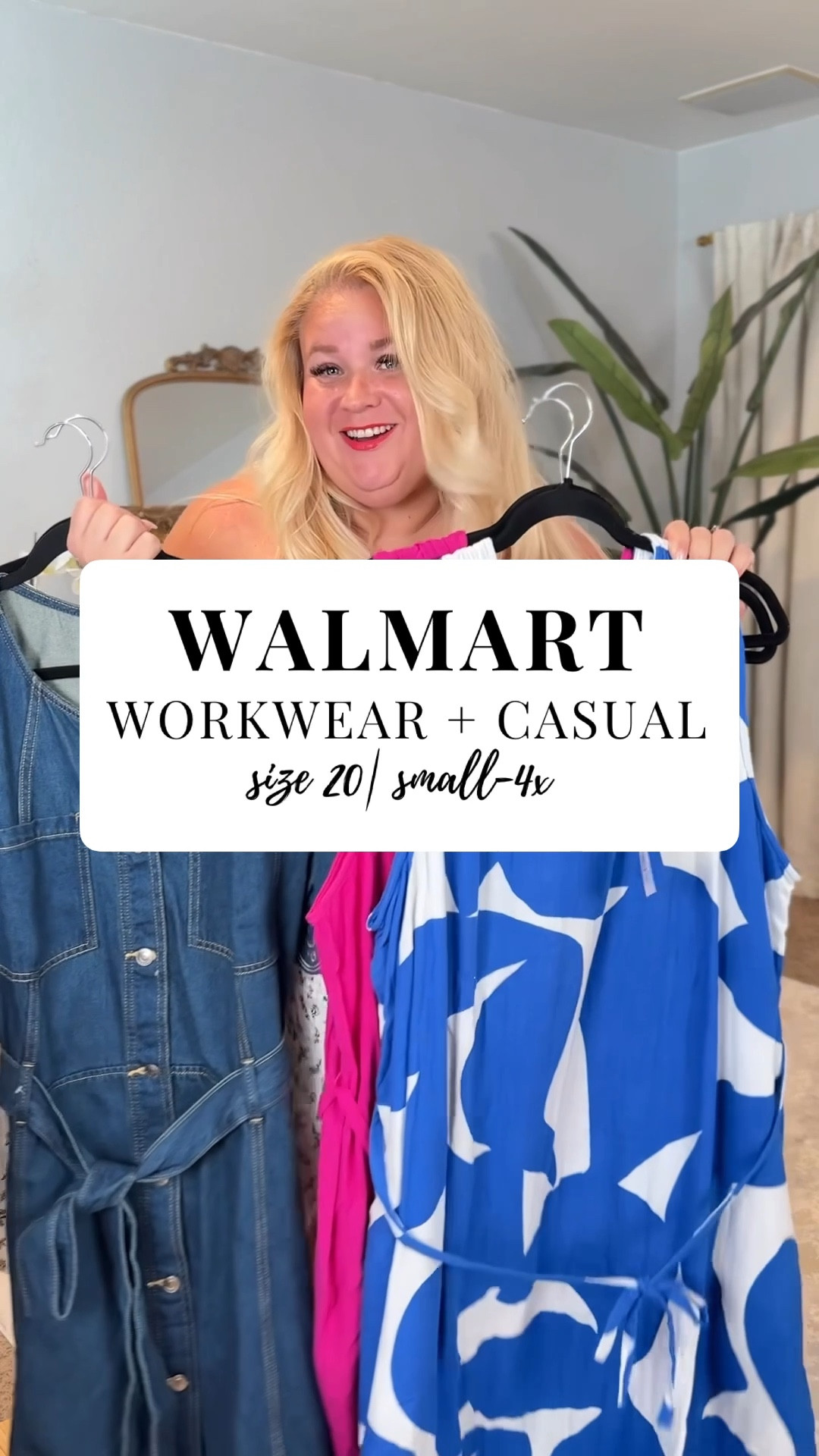 Walmart Haul! I love this blue dress that also comes in a few other colors, including the raspberry. I got a 2x it’s non-stretch fit is true to size. The top is a 2X. Pants are not Walmart, but I have them linked. Denim dress runs very small and is non-stretch. I’m wearing the 22 which typically would fit me for sure and something that is non-stretch denim. I would recommend sizing up at least one time maybe even two times -since this doesn’t have any give.

#LTKFindsUnder50 #LTKPlusSize #LTKStyleTip