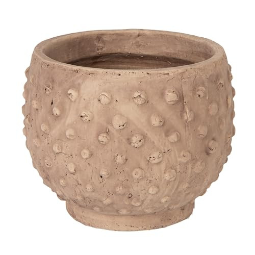Creative Co-Op Distressed Terra Cotta Hobnail Planter, Greige | Amazon (US)