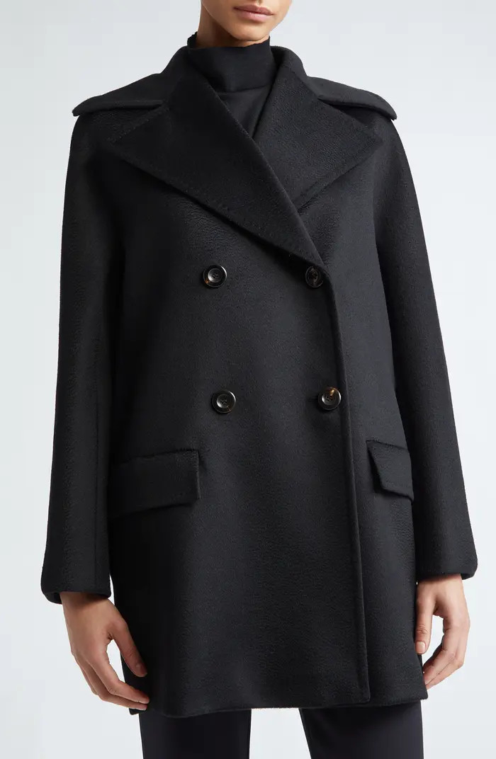Max Mara Studio Kent Short Wool Peacoat | Nordstrom | Nordstrom