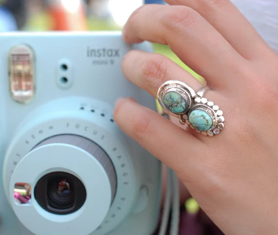 Turquoise Ring  Sterling Silver 925  Handmade  Statement  | Etsy | Etsy (US)