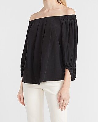 Pleated Off The Shoulder Top | Express