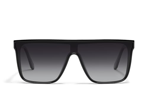 Quay - Sunglasses for Men & Women, Polarized Shield Lenses with UV Protection, Oversized Sunglasses (Nightfall Extra Large, Black) | Amazon (US)