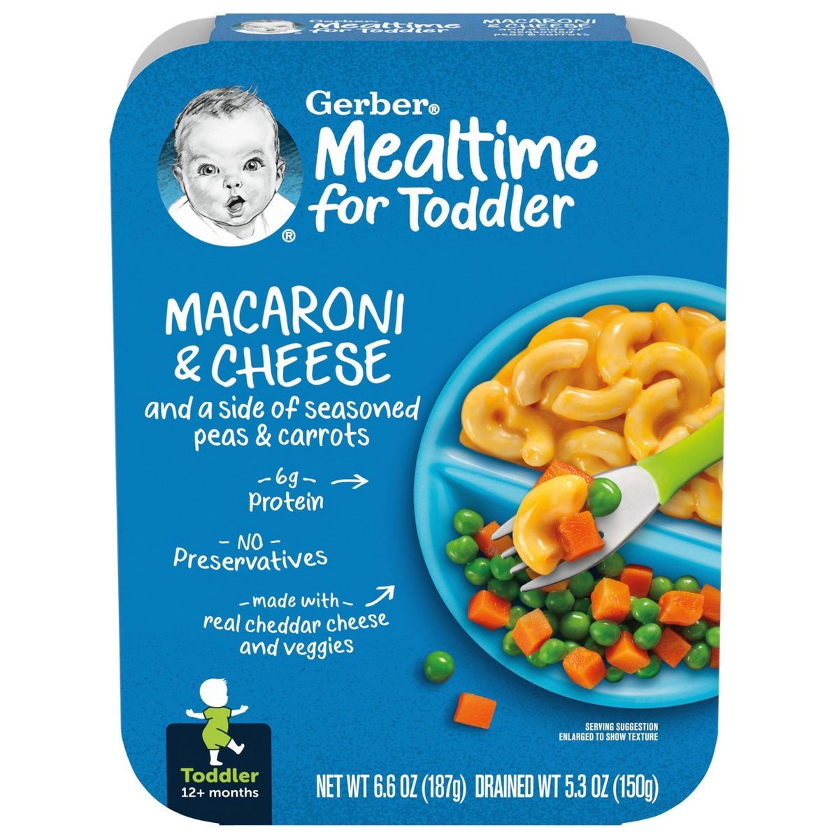 Gerber Lil' Entrees Macaroni & Cheese with Seasoned Peas and Carrots - 6.6oz | Target