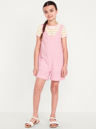 Sleeveless Double-Weave Pocket Romper for Girls | Old Navy (US)