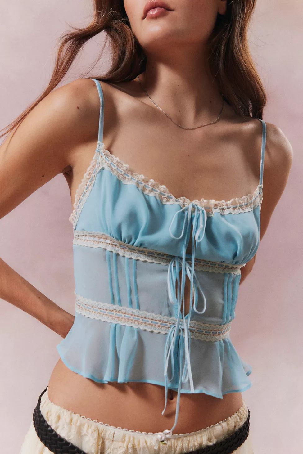 Kimchi Blue Ivy Lace-Inset Cami | Urban Outfitters (US and RoW)