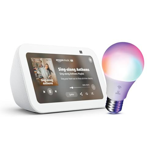 Echo Show 5 with Globe Electric Smart Bulb | Amazon (US)