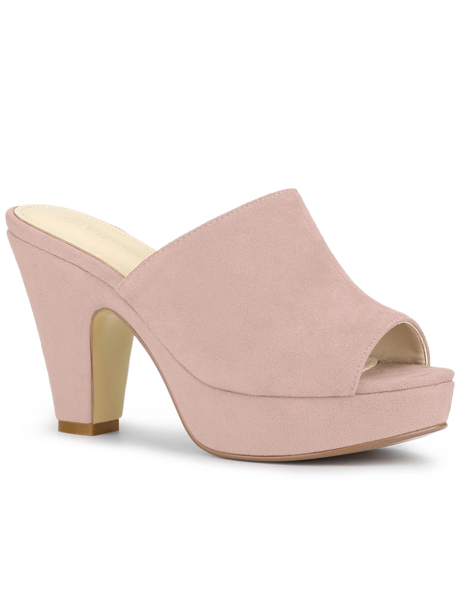 Allegra K Women's Platform Sandals Open Toe Block Heels Slides Sandals | Walmart (US)