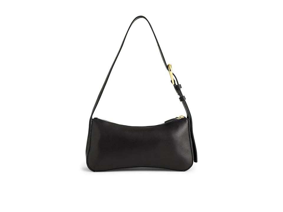 Madewell The Sculptural-Buckle Shoulder Bag (True Black) Shoulder Handbags | Zappos