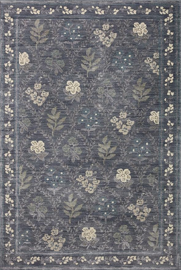 Loloi Rifle Paper Co. x Fiore Navy 2'-7" x 8'-0" Runner Rug | Amazon (US)