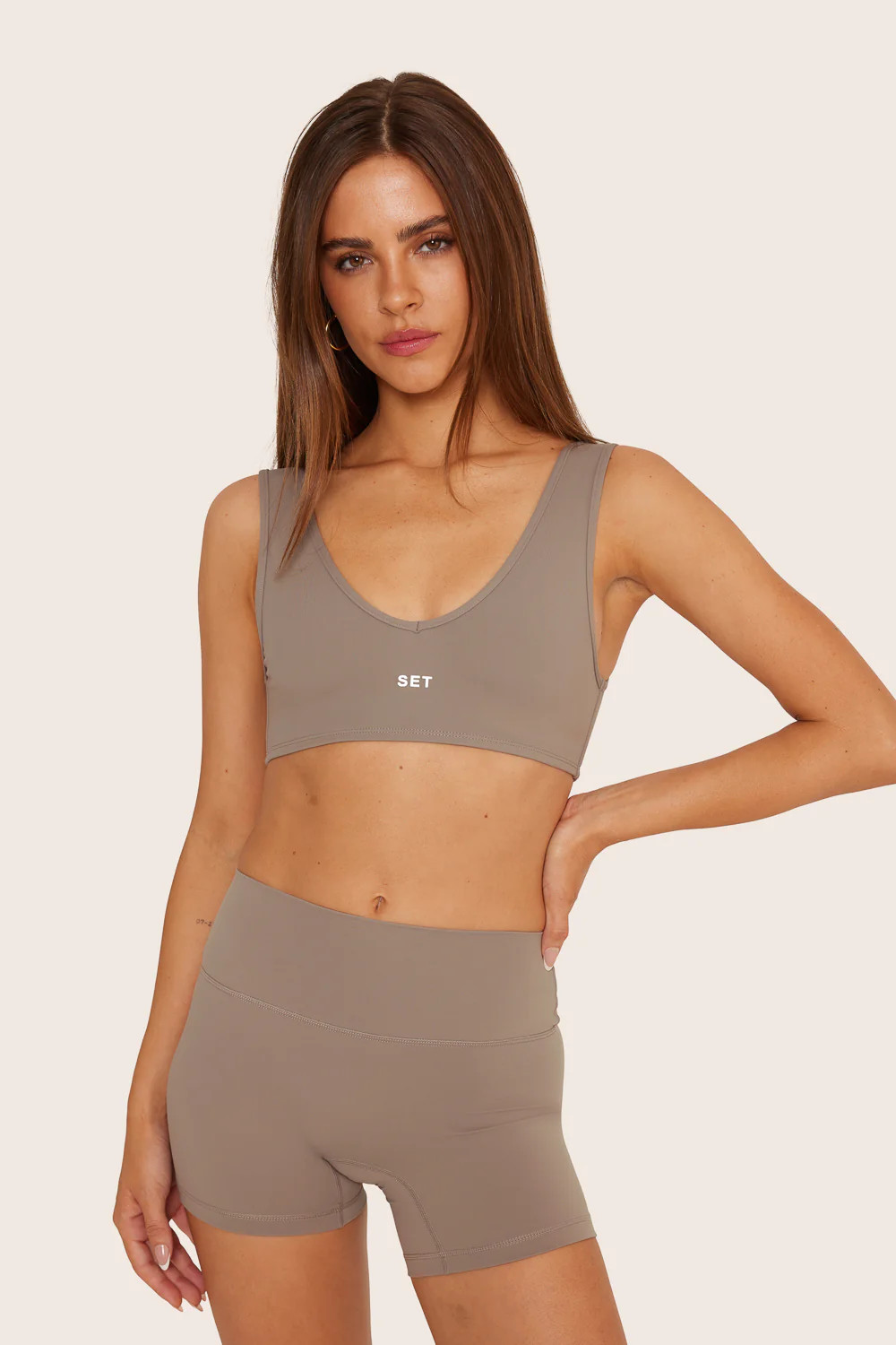 SPORTBODY® DIP BRA - STONE | SET Active