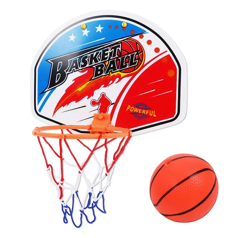Slam Dunk Mini Basketball Hoop Set - Over The Door Plastic Toy Backboard 14 X 10” w/ Net, 1 Bal... | Walmart (US)