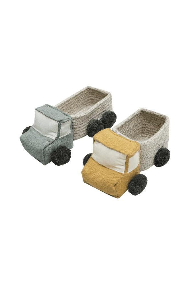 Lorena Canals | Children's Truck Basket Set, blue and yellow, 5" x 9" | Amazon (US)