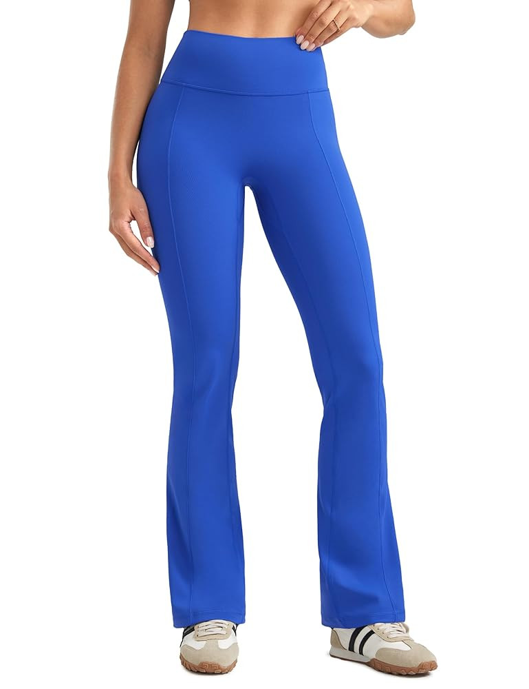 High Waist Mini Flared Leggings for Women 31" Bootcut Tummy Control Casual Lounge Yoga Pants | Amazon (US)