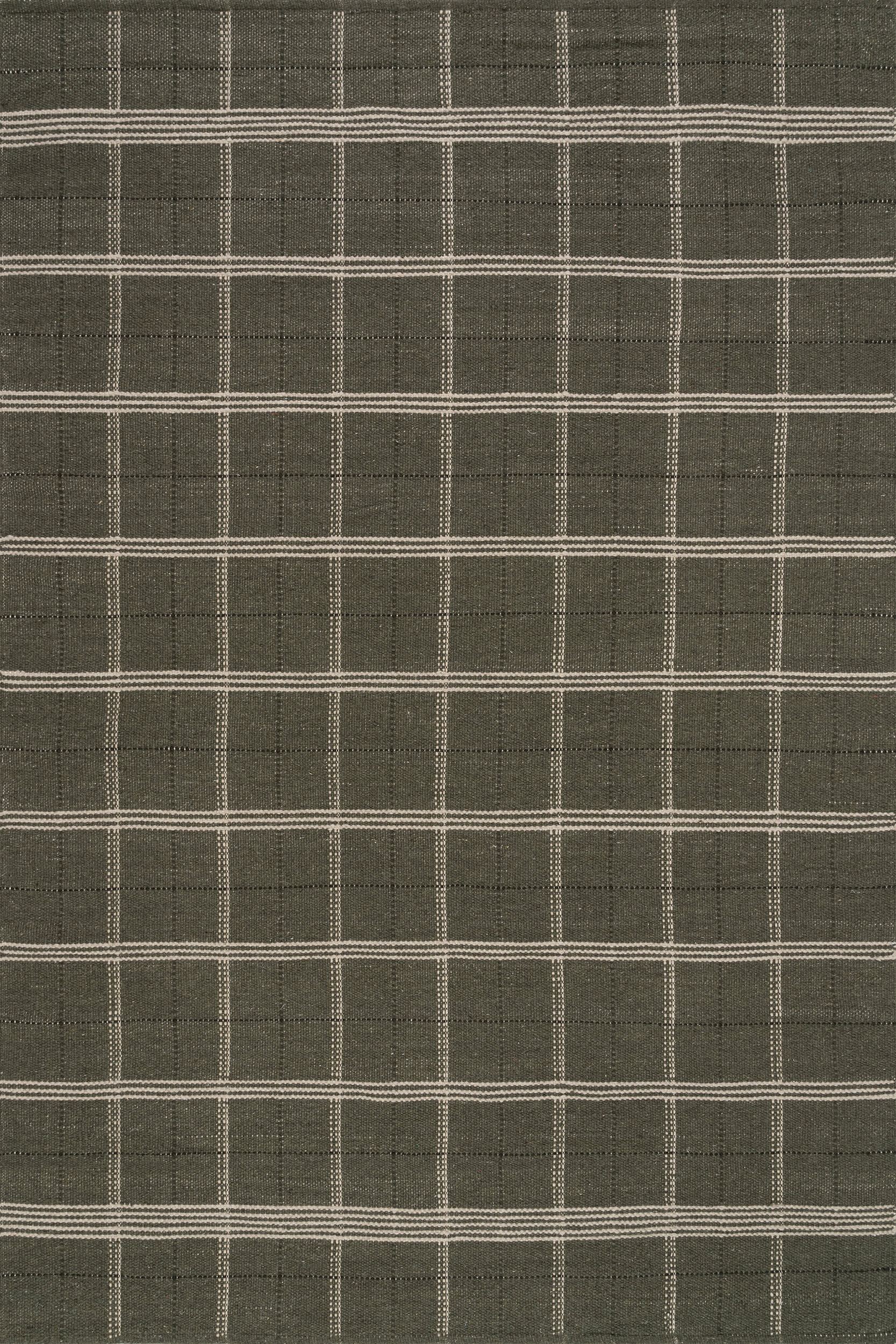Green Downing Plaid Wool by Nate Berkus 7' 6" x 9' 6" rug | Rugs USA