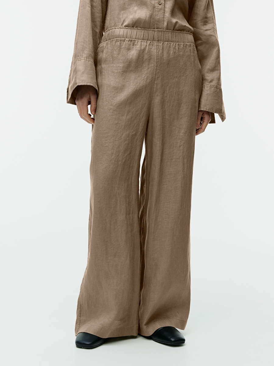 Wide Linen Trousers | ARKET