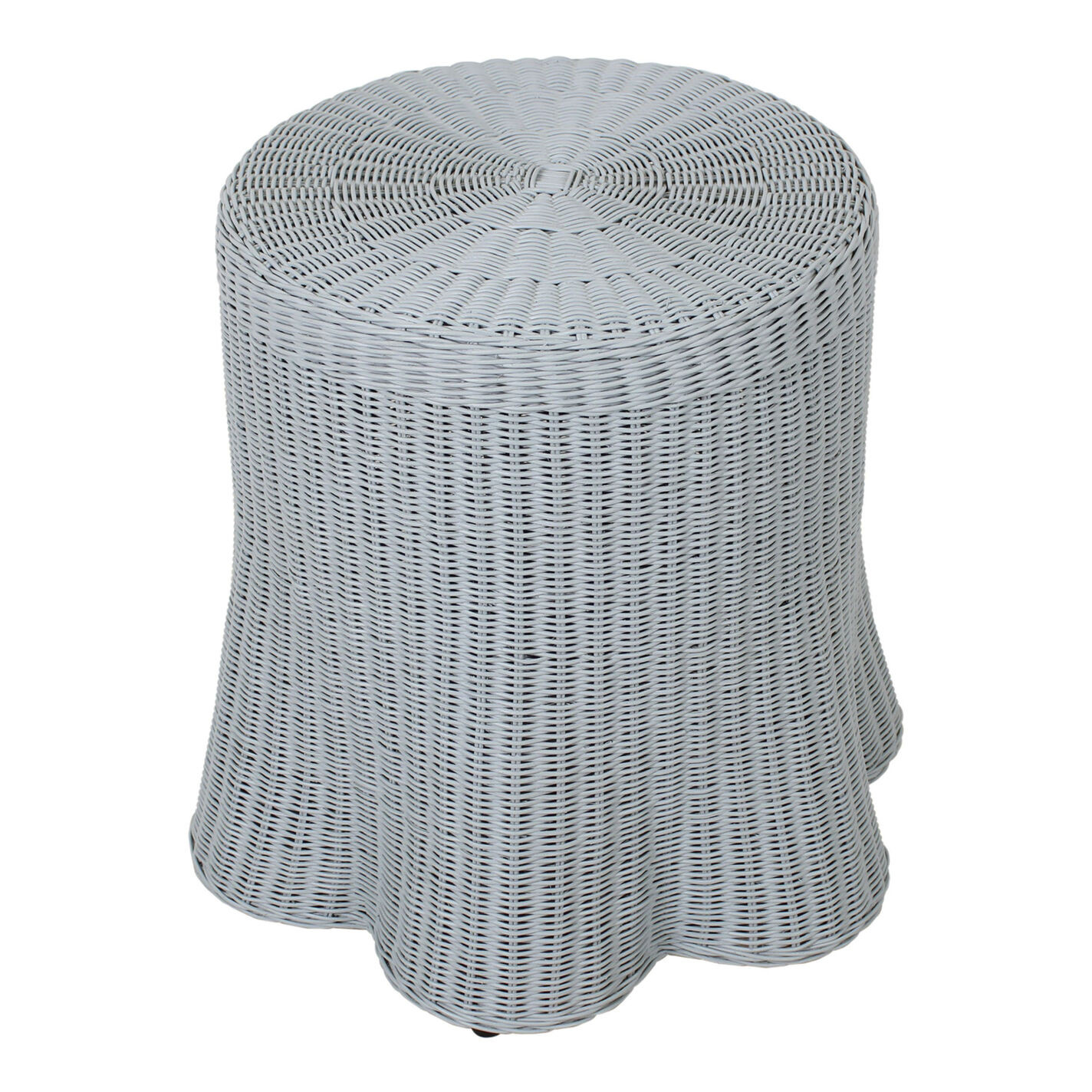 Manado Handwoven Rattan Scalloped Base Side Table | World Market