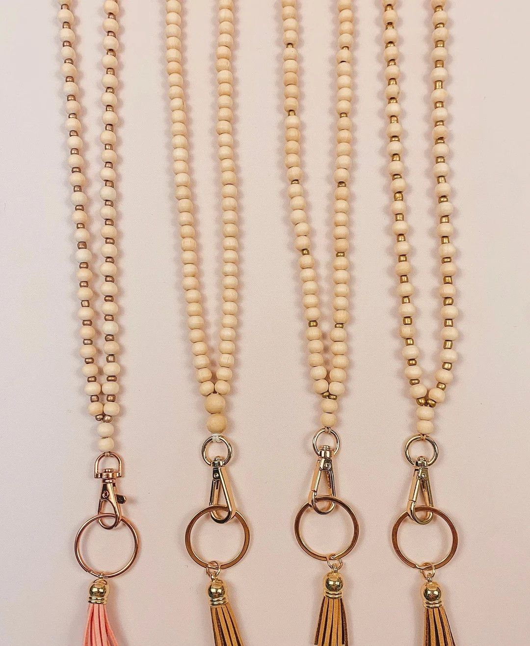 Teacher Lanyard, Wood Lanyard, Bead Lanyard, Wood Beads, Boho Teacher, Badge Holder, Beaded Lanya... | Etsy (US)