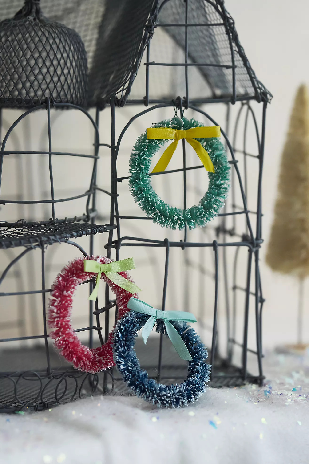 Concordville Mini Flocked Wreaths, Set of 4 | Terrain