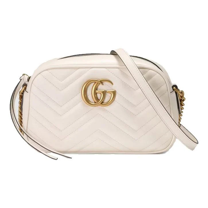 (WMNS) Gucci GG Marmont Small Shoulder Bag 'White' | KICKS CREW