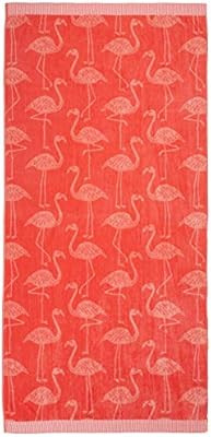 AmazonBasics Oversized Premium Beach Towels - Small Coral Flamingos | Amazon (US)
