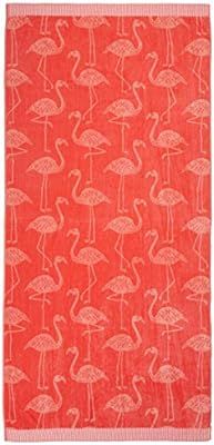 AmazonBasics Oversized Premium Beach Towels - Small Coral Flamingos | Amazon (US)