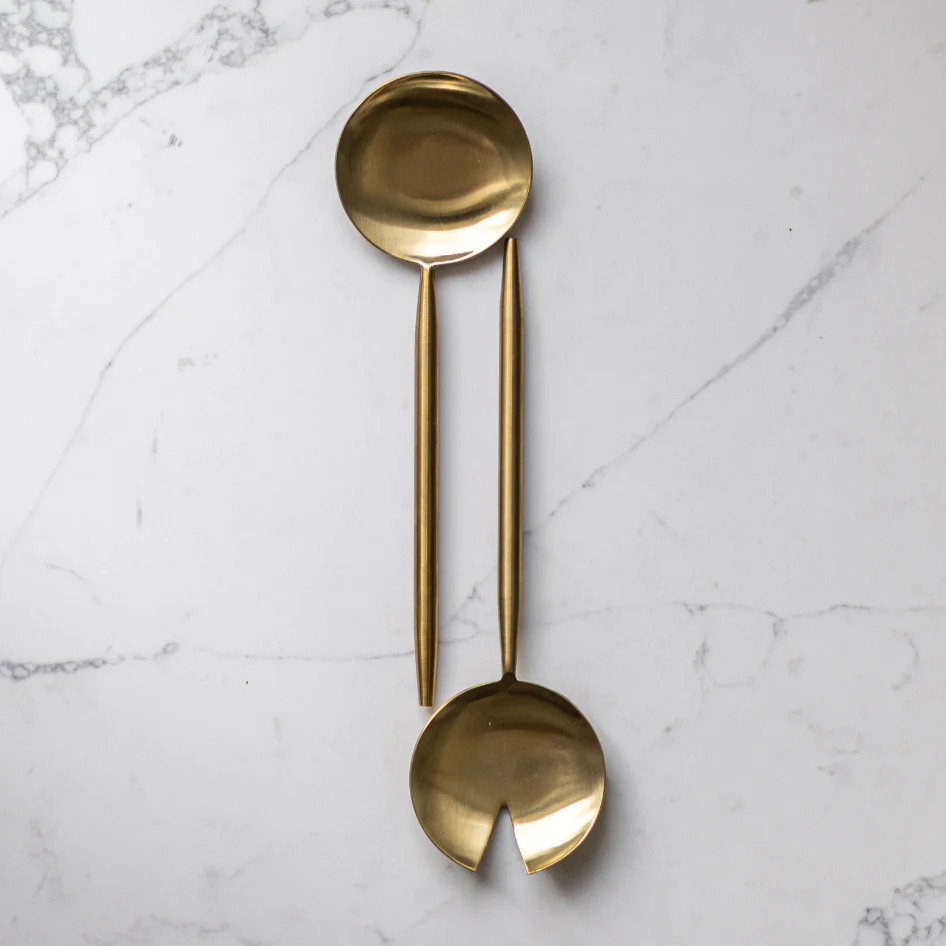 Stainless Steel Salad Servers | By Luxe B Co. | luxe bCO