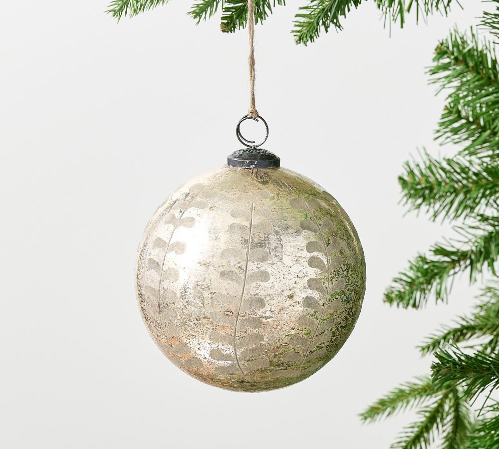 Floral Etched Mercury Ornaments | Pottery Barn (US)