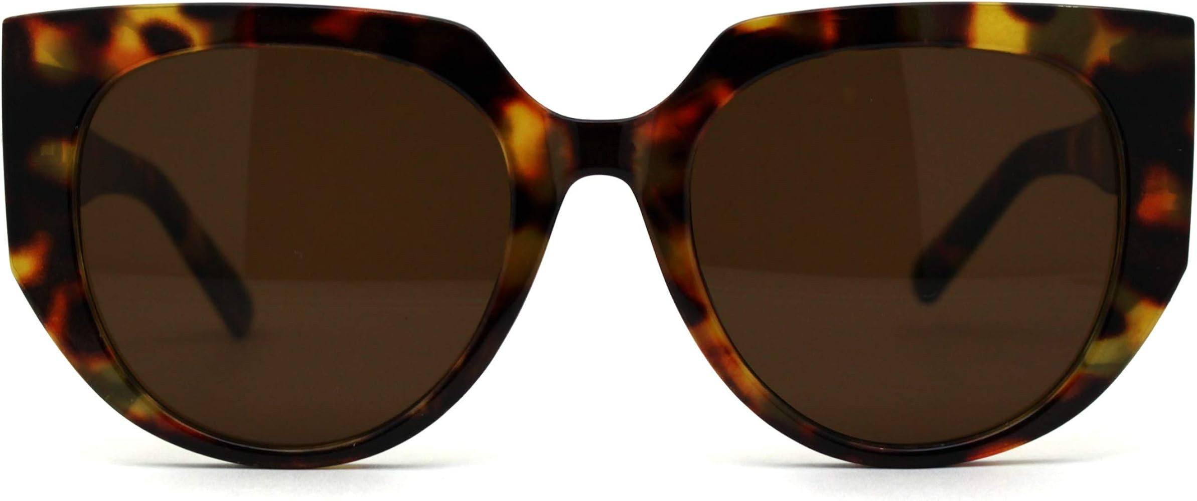 Womens Squared Designer Plastic Butterfly Chic Sunglasses | Amazon (US)