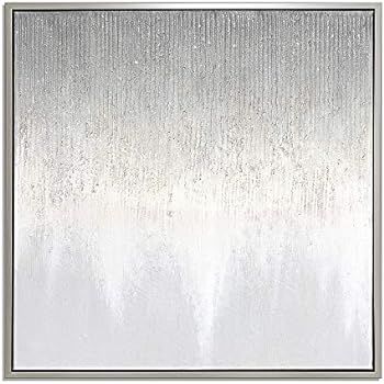 Uptown Club Twilight Hand Painted Wall Art, 39", Silver | Amazon (US)