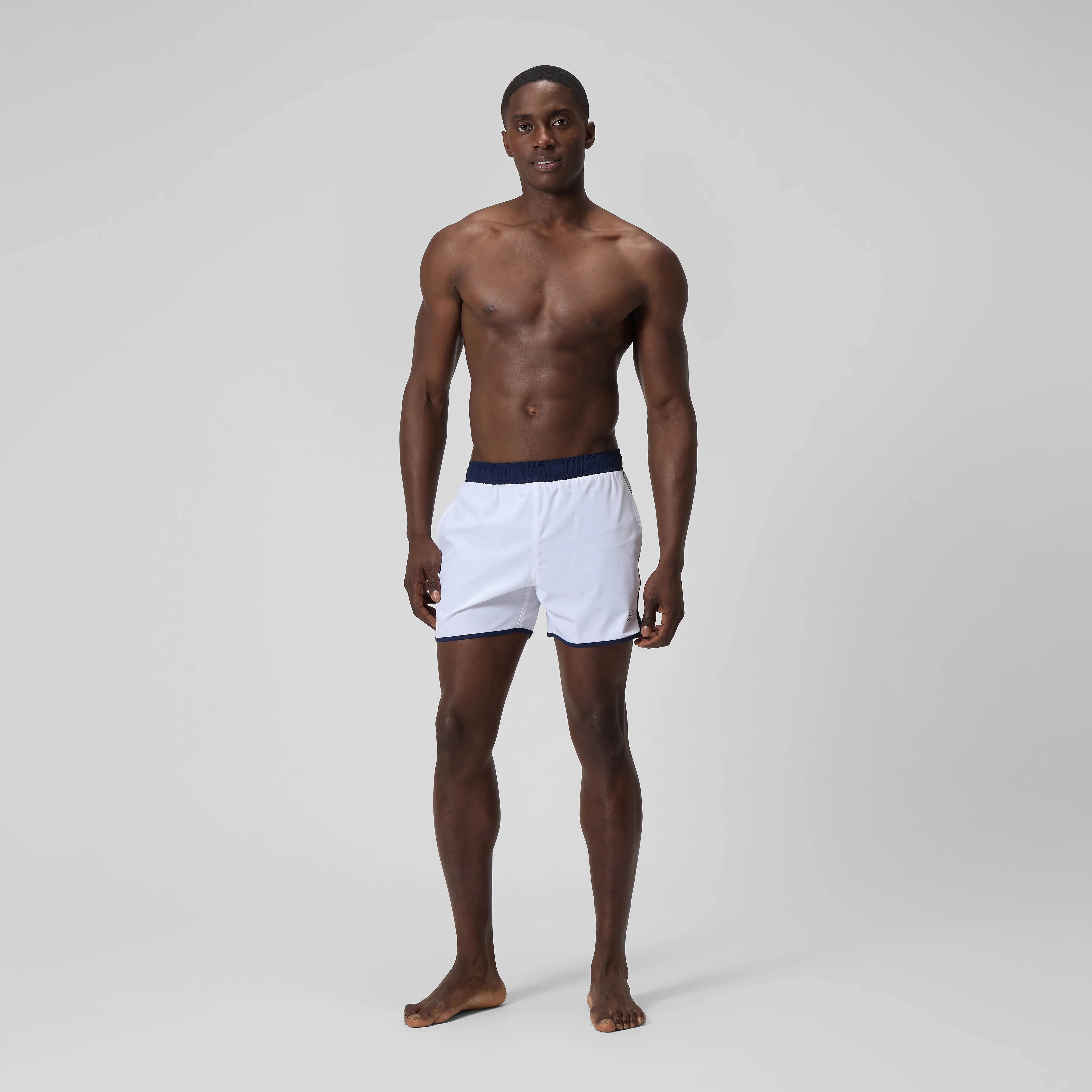 Men's Jetstream Logo Swim Shorts White/Navy | Speedo (US)