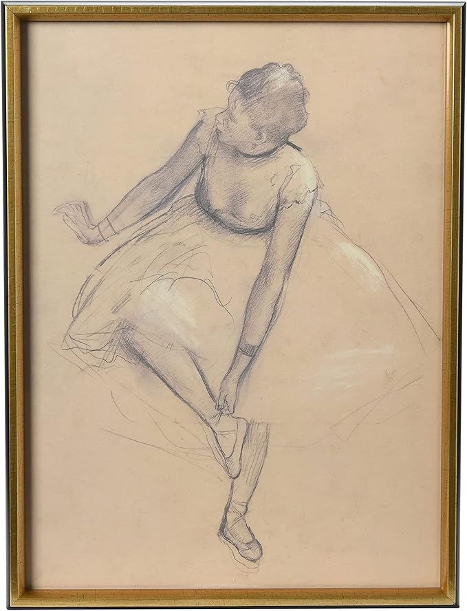 Creative Co-Op Vintage Reproduction Degas Ballerina Sketch with Solid Wood Frame | Amazon (US)