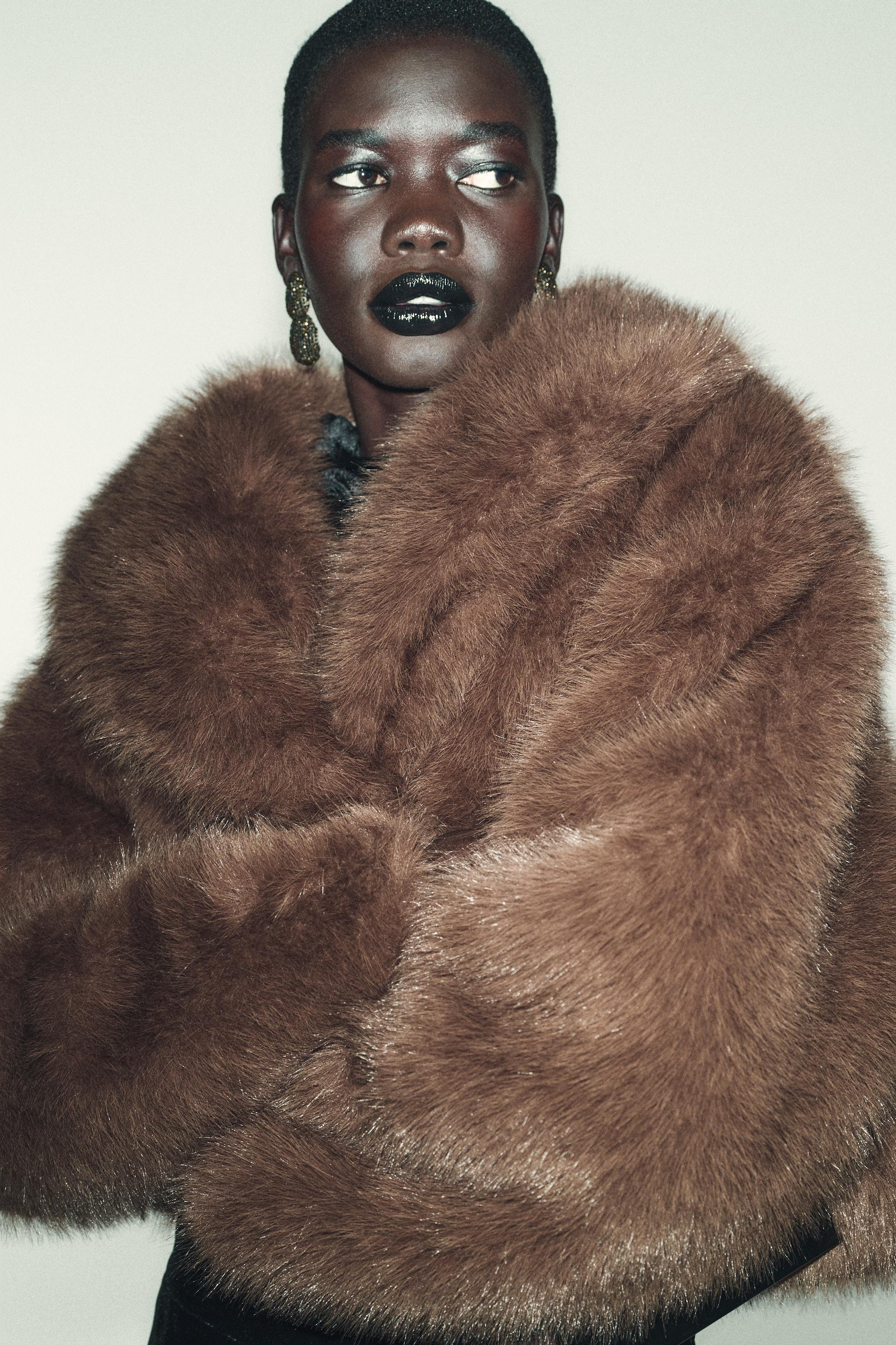 SHORT FAUX FUR COAT | Zara US