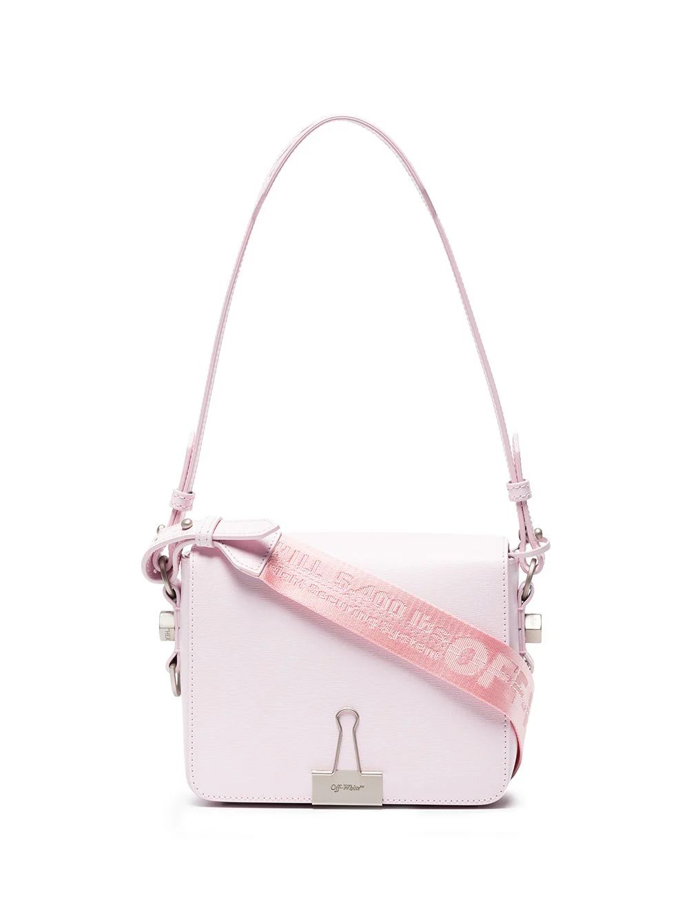 Off-White pink Binder Clip leather shoulder bag - Pink & Purple | FarFetch Global