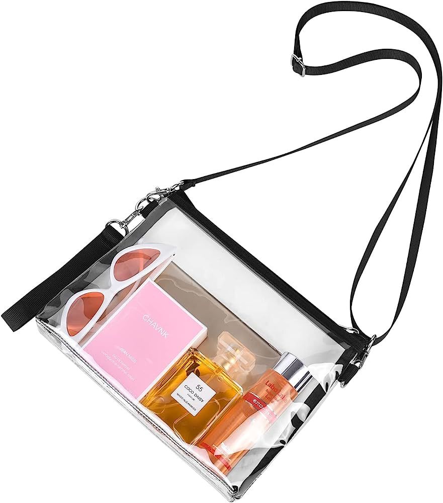 Clear Crossbody Purse Bag Stadium Approved Clear Tote Bag for Work Concert Sports | Amazon (US)