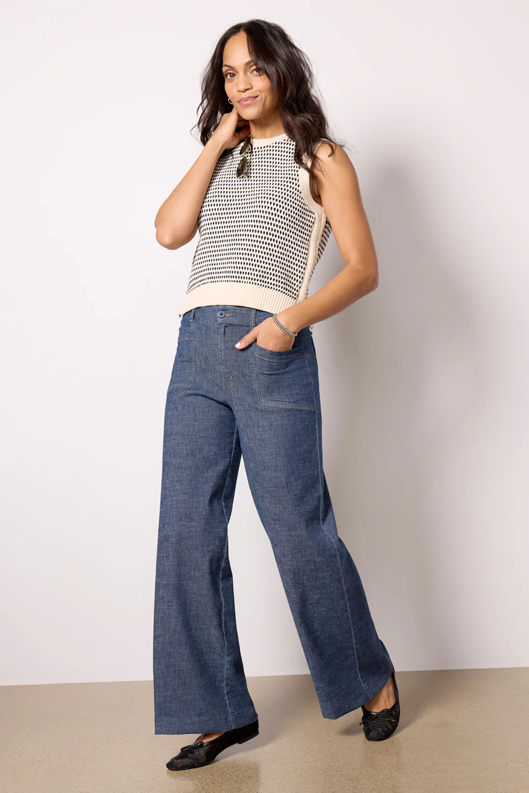 Joelle Stretch Linen Trouser | Evereve