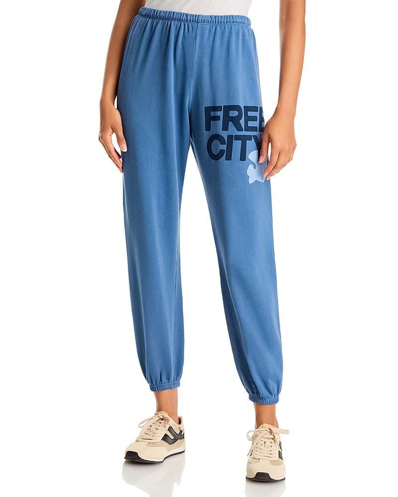 Free City Cotton Logo Sweatpants in Blue Wash | Bloomingdale's (US)
